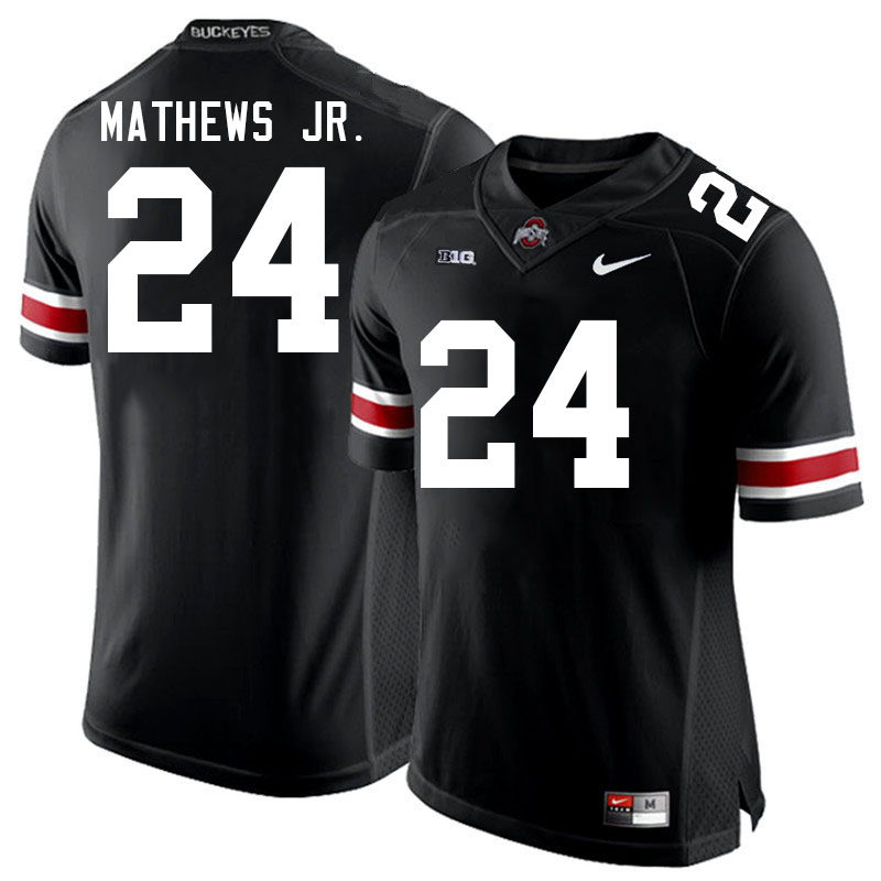 Ohio State Buckeyes #24 Jermaine Mathews Jr. College Football Jerseys Stitched-Black
